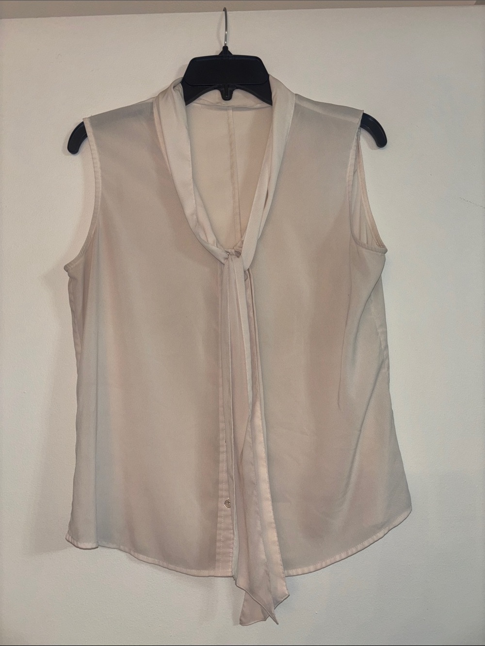 Calvin Klein Cream Sleeveless Tie-Neck Camisole